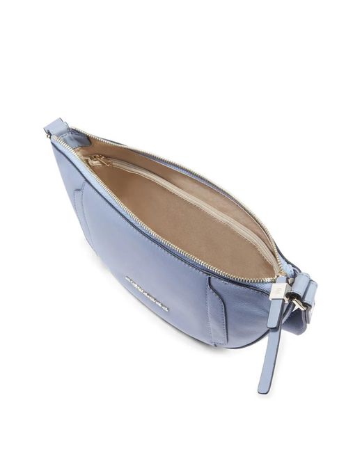 Piquadro Blue Grained-Leather Belt Bag
