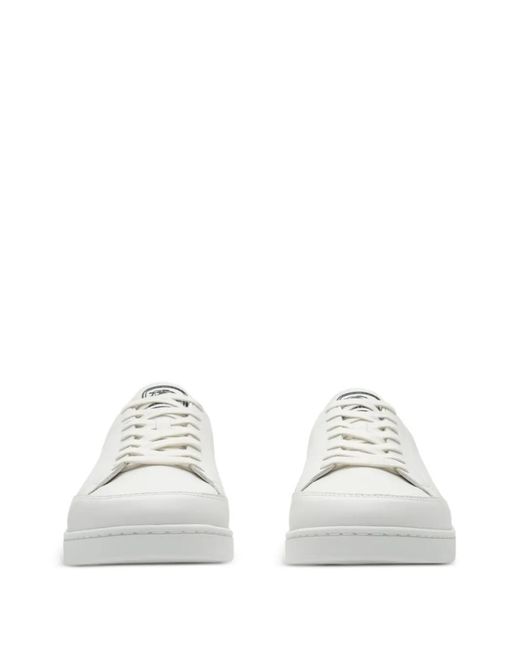 Burberry White Leather Set Sneakers for men