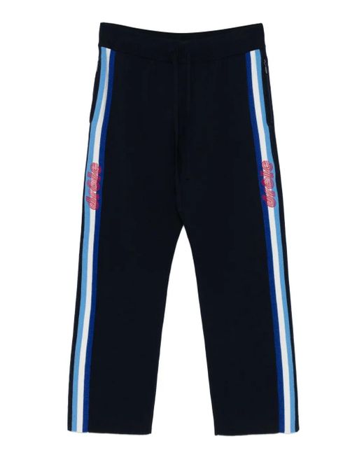 Drole de Monsieur Blue Striped Track Pants for men