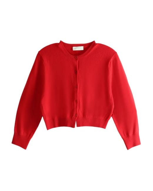 Amomento Red Round-Neck Sweater