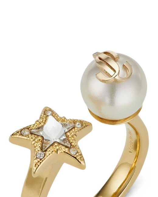 Jimmy Choo Natural Jc Star Pearl Ring