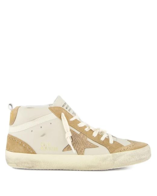 Golden Goose Deluxe Brand Natural Mid Star Sneakers