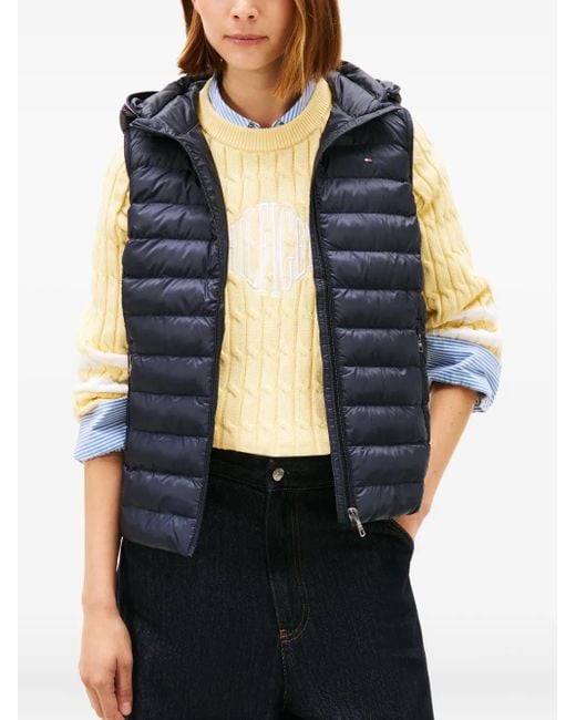 Tommy Hilfiger Blue Hooded Padded Gilet