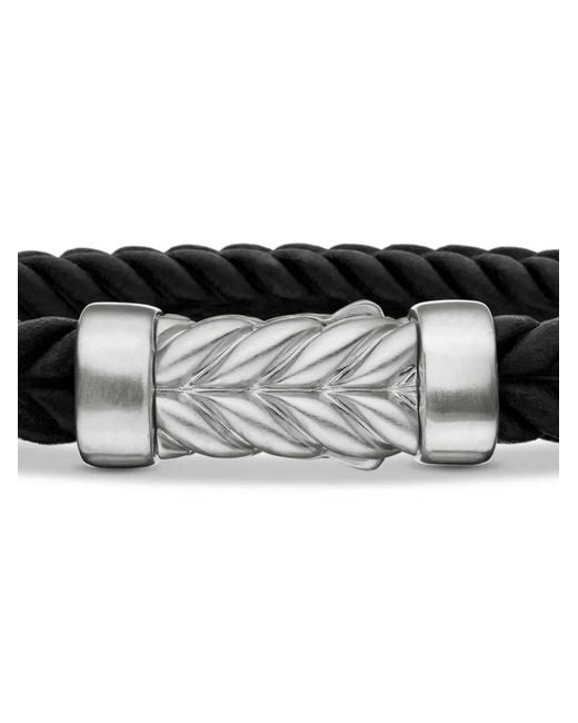 David Yurman White Sterling Chevron Bracelet (6Mm) for men