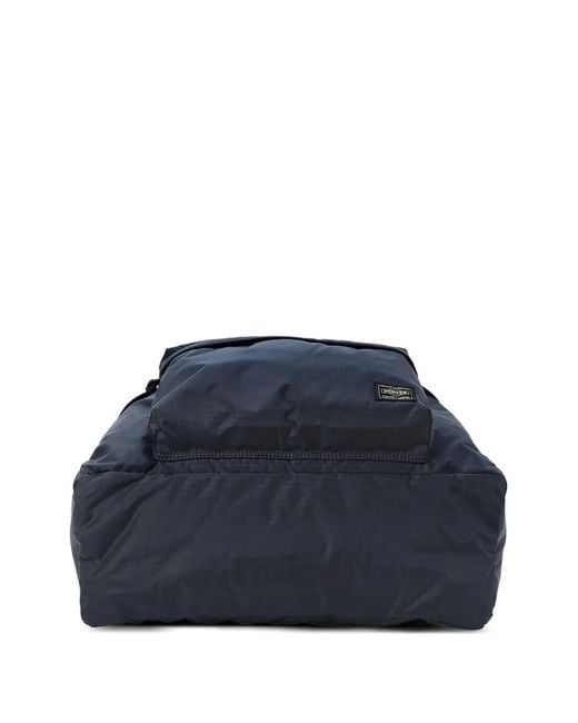 Porter-Yoshida and Co Blue Logo-Patch Backpack