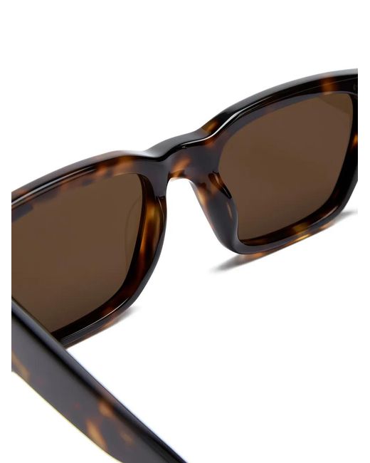 AMI Gray Square-Frame Logo Sunglasses