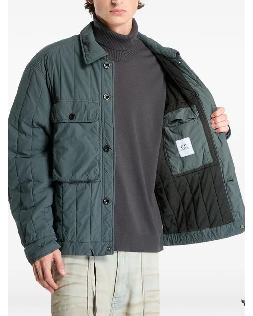 C P Company Gray Gd Liner Short Quilted Padded Jacket for men