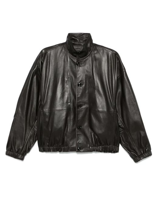Lemaire スタンドカラー レザージャケット ブラック | Lyst Lemaire スタンドカラー レザージャケット ブラック | Lyst