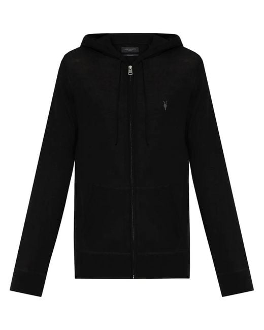 AllSaints Black Mode Hoodie for men