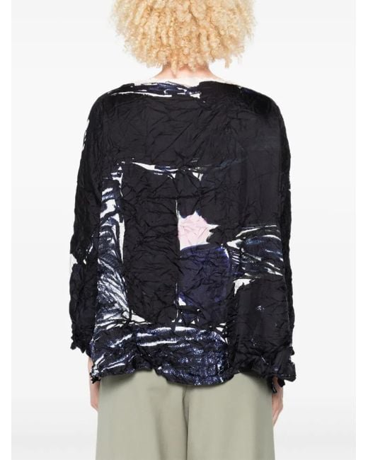 Top Con Stampa Astratta di Daniela Gregis in Black