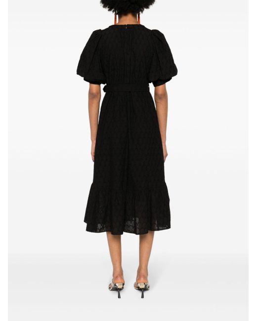 Diane von Furstenberg Katoenen Midi-jurk in het Black