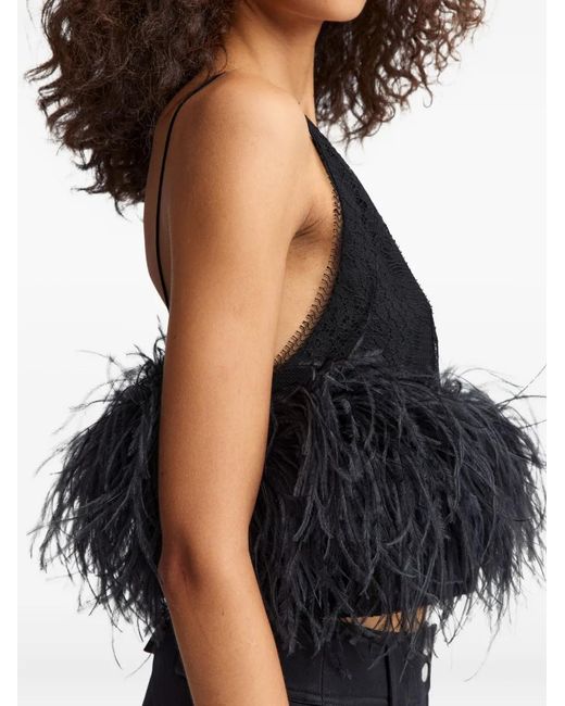 16Arlington Black Lace Feather Poppy Top