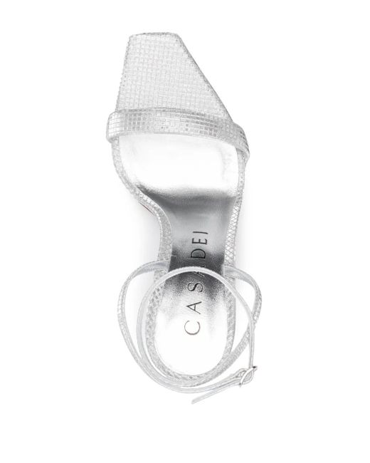 Casadei White Superblade Diadema 100Mm Sandals