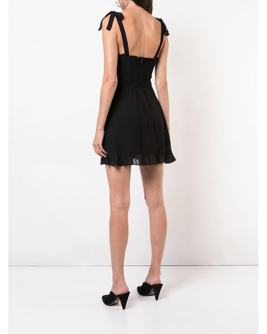 v neck black linen dress BEX DRESS main image 0