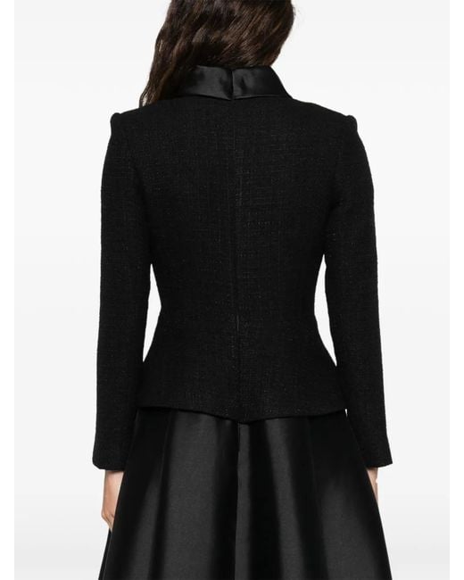 Self-Portrait Black Embellished Midi Dress