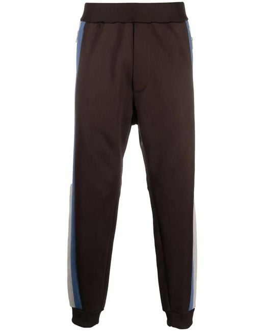 DSquared² Brown Colour-Block Panel Track Pants for men
