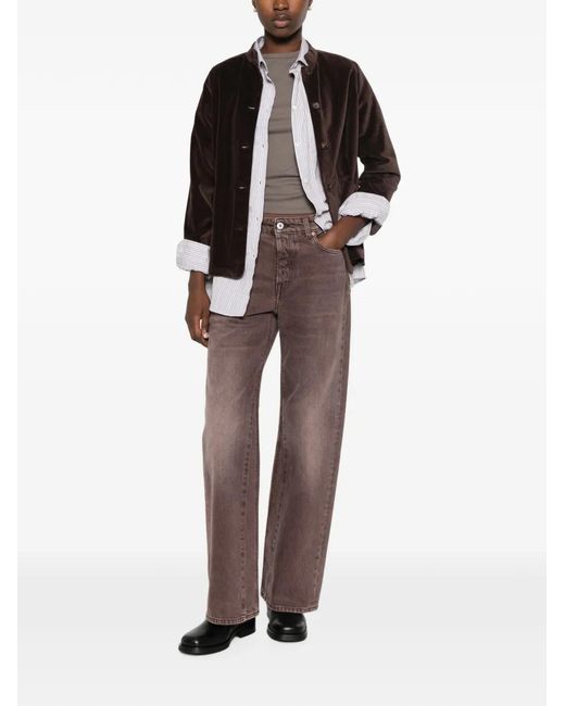 ROSSO35 Brown Button-Up Jacket