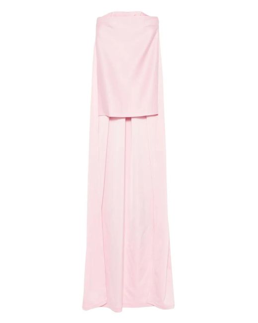 Monot Pink Satin Mini Dress
