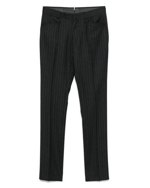 Pantaloni Dritti A Righe di Tom Ford in Black da Uomo