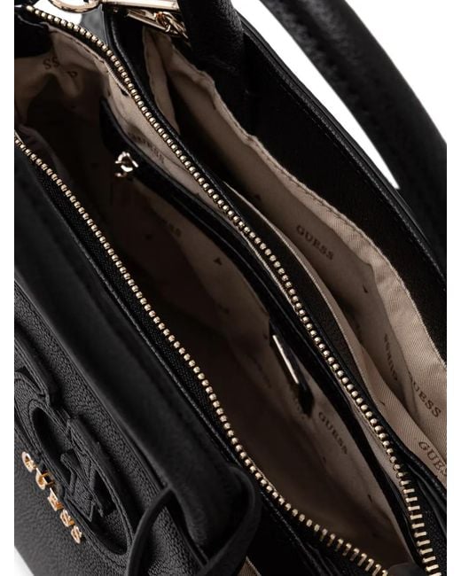 Guess Black Logo-Embossed Tote Bag
