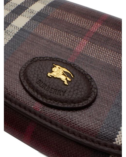 Burberry Brown Highlands Check-Pattern Chain Wallet