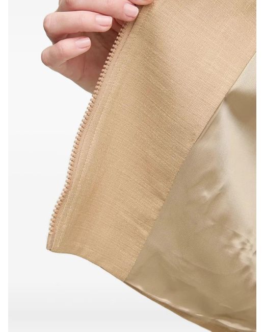 SIMONA CORSELLINI Natural Zip-Front Flap-Pocket Jacket