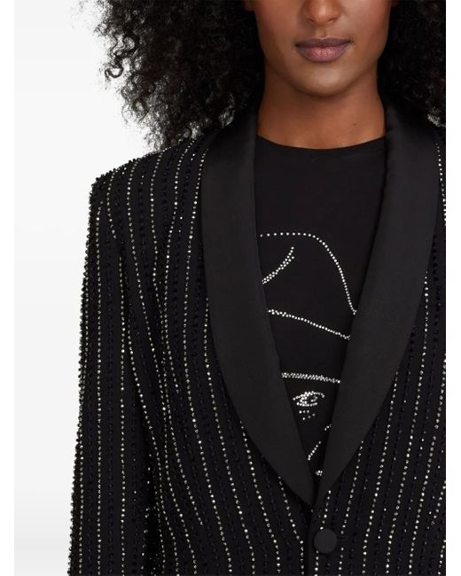 Ralph Lauren Black Donoghue Sequined Single-Breasted Blazer