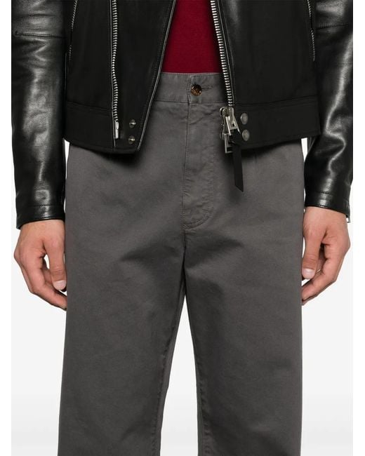 Dolce & Gabbana Gray Straight-Leg Trousers for men