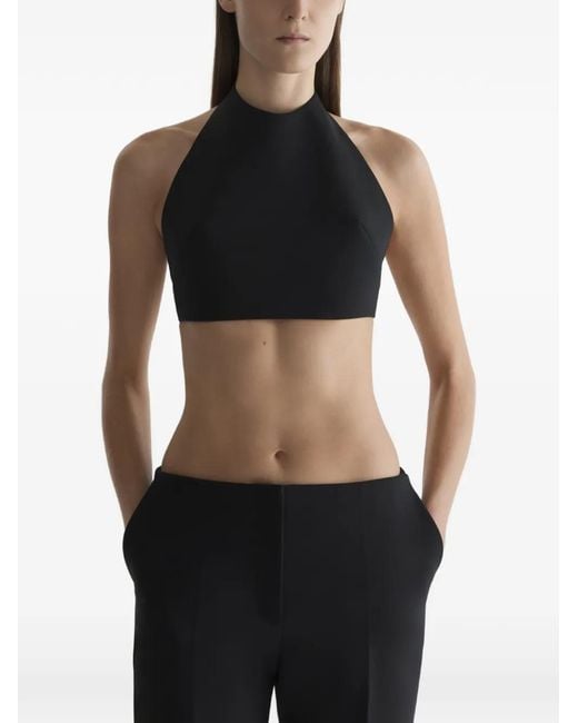 Mugler Black Cropped Top