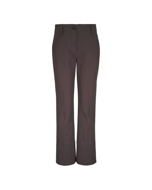 Brunello Cucinelli Brown Button Tailored Trousers
