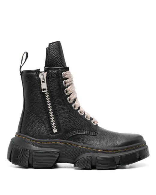 Rick Owens Black X 1460 Leather Boots for men
