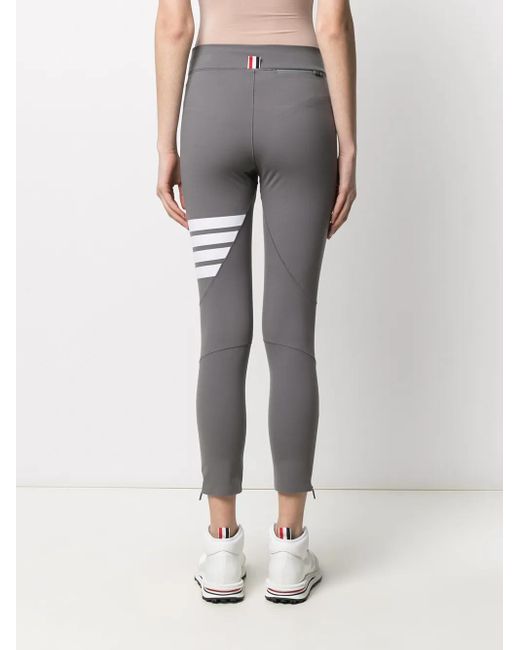 Thom Browne Gray 4-Bar Compression Leggings