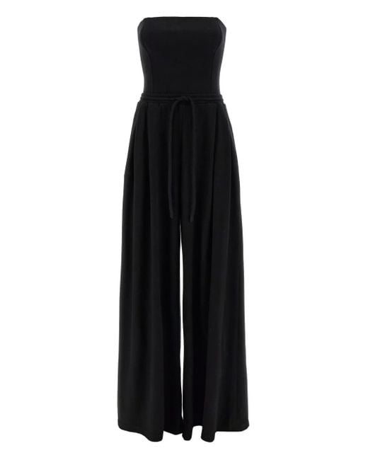 Giovanni bedin Black Strapless-Corset Drawstrings Jumpsuit