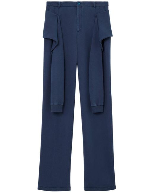 Pantalon ample à design structuré Burberry pour homme en coloris Bleu | Lyst