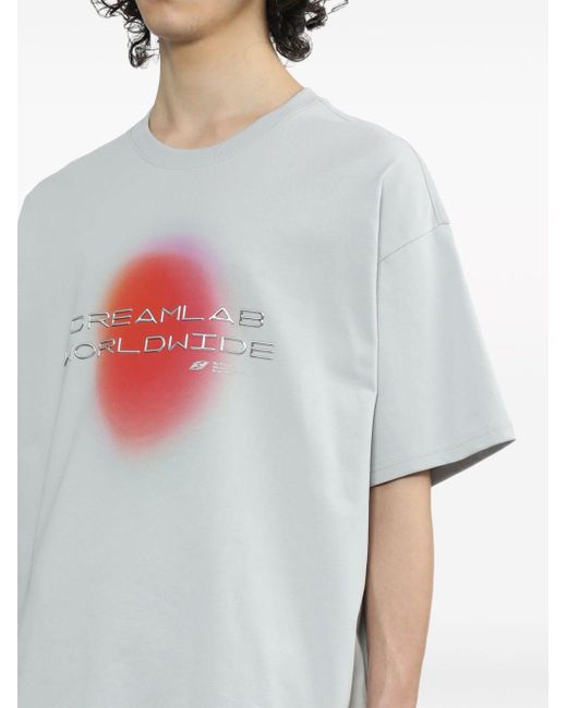 T-shirt en coton à texte imprimé FIVE CM pour homme en coloris White
