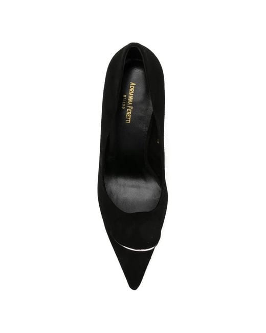 ADRIANNA FERETTI Black Pointed-Toe Pumps