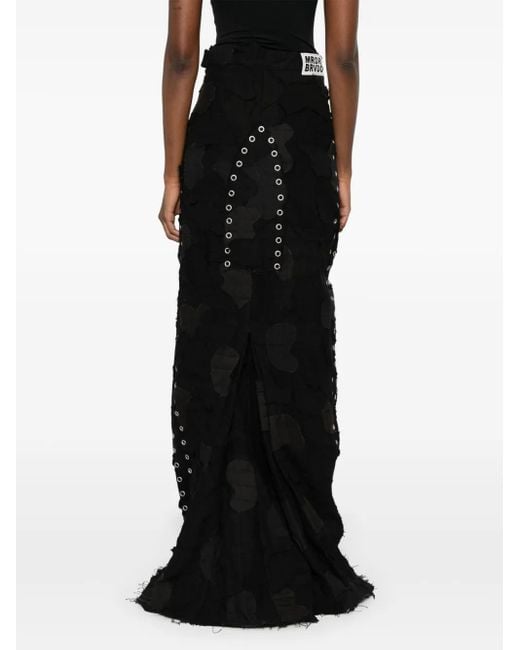 Who Decides War Black Grommet Arch Maxi Skirt