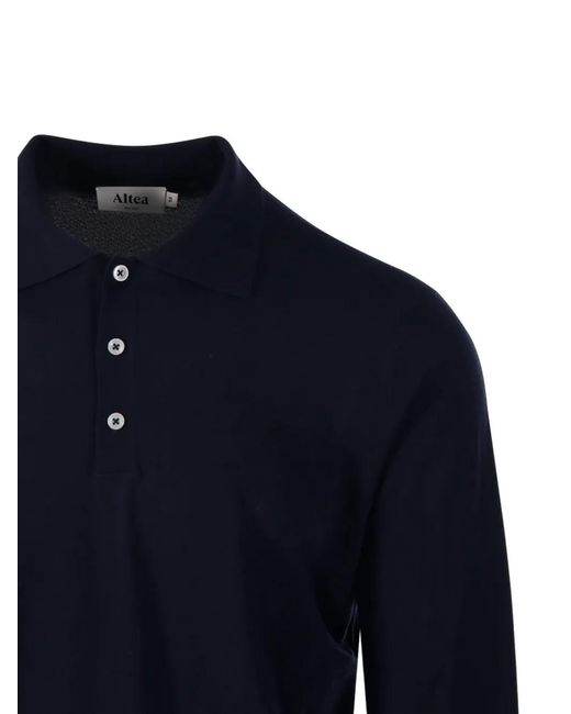 Altea Blue Buttoned Polo Shirt for men