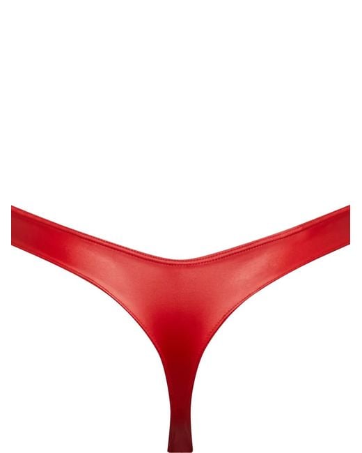 Maison Close Pink Splash Thong Bikini Bottoms