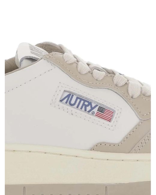 Autry White Medalist Low-Top Sneakers