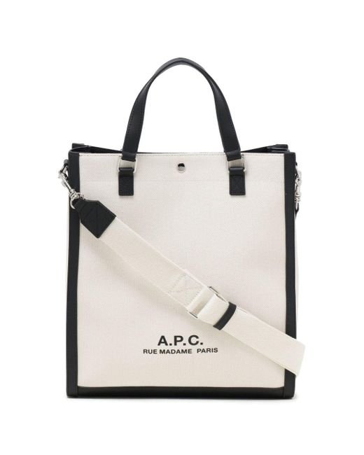 A.P.C. Bum bag aus kalbsleder mit logo-print in White für Herren