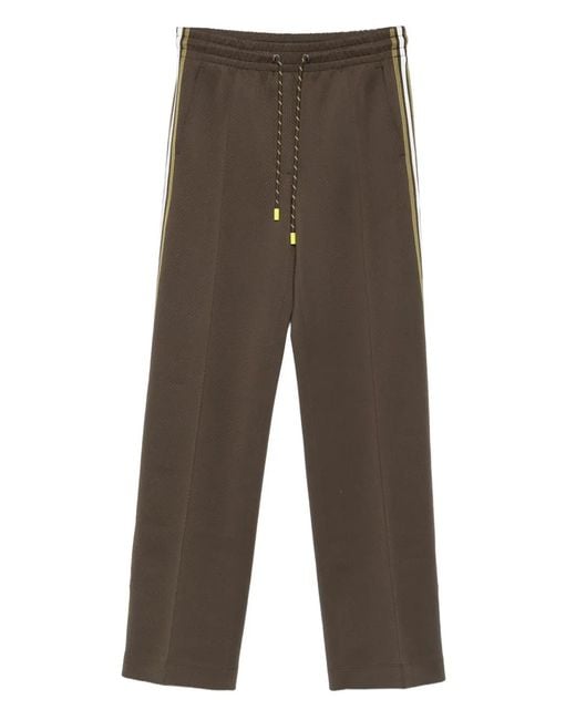 Marc Cain Gray Drawstring-Waist Side-Stripe Pants