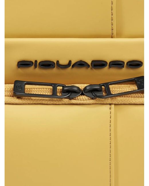 Piquadro Yellow Water-Resistant Laptop Backpack for men