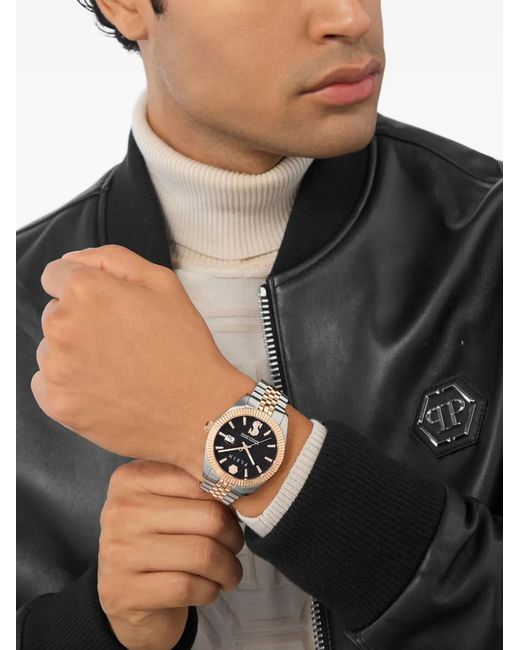 Philipp Plein White Date Superlative 41Mm for men