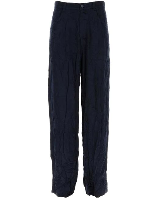 Balenciaga Black High-Waist Straight-Leg Trousers