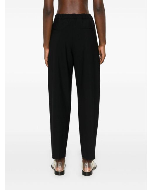 Marni Black Logo-Embroidered Trousers