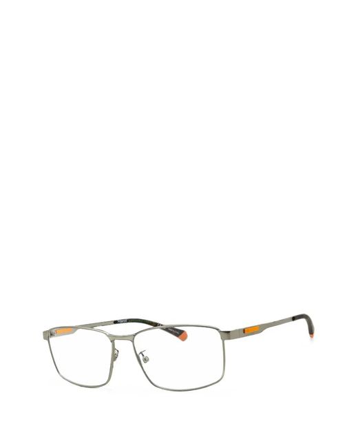 Polaroid White Rectangle-Frame Glasses for men