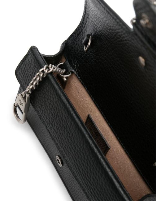 Gucci Black Dionysus Supermini Leather Cross Body Bag