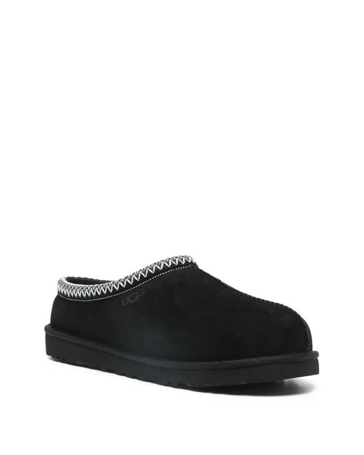 Ugg Black Tasman Ii Braided Slides