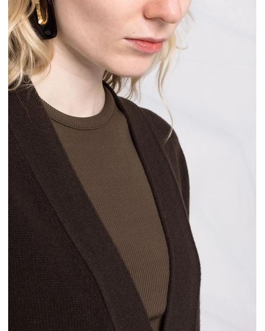 Joseph Black Long Belted Wool Cardigan
